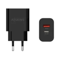 Aisens A110-0682 1xUSB Tipo-C 1x USB Cargador de Pared 20W