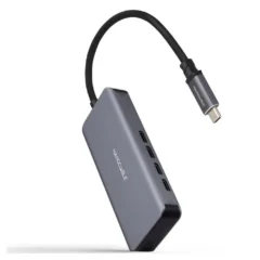 Nanocable 10.16.4504 Hub USB-C 4xUSB Tipo-C Gris