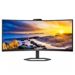 Philips 34E1C5600HE 34" WQHD Monitor Profesional Ultrapanorámico Curvo Webcam MM Regulable en Altura Negro