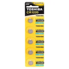 Pack de 5 Pilas de Botón Toshiba CR1220 3V