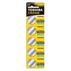 Pack de 5 Pilas de Botón Toshiba CR2430 3V Alcalinas