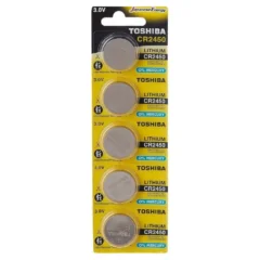 Pack de 5 Pilas de Botón Toshiba CR2450 3V Alcalinas