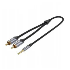Vention BCNBJ Cable Estéreo Jack 3.5 Macho - 2x RCA Macho 5m Gris