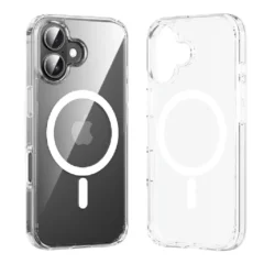 Vention KUGT0-20 Funda Dura con Magsafe Compatible con iPhone 16 Plus Transparente