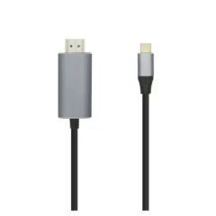 Aisens A109-0393 Conversor USB Tipo-C Macho - HDMI Macho Hasta 27W 1250Mbps 1.8m Negro