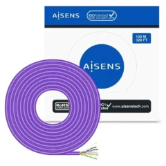 Aisens A135-0747 Cable RJ45 AWG23 UTP Cat.6 LSZH 100m Violeta