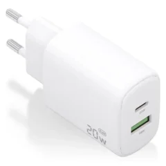 Aisens A110-0909 Cargador GaN de Pared 1xUSB Tipo-C 1xUSB 20W Blanco