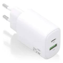 Aisens A110-0911 Cargador GaN de Pared 1xUSB Tipo-C 1xUSB 25W Blanco