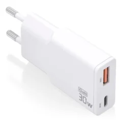 Aisens ASCH-30W2P046-W Cargador GaN de Pared 1xUSB-C 1xUSB 30W
