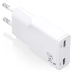 Aisens ASCH-30W2P048-W Cargador GaN de Pared 2xUSB-C 30W