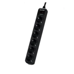 Cyberpower B0620SC0-DE Regleta con interruptor 6 Tomas 1.8m Negra