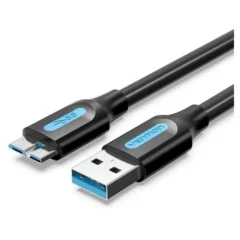 Vention COPBF USB 3.0 Macho - MicroUSB Macho Hasta 10W 5Gbps 1m Negro