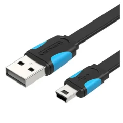 Vention VAS-A14-B150 Mini USB Macho - USB Macho Hasta 10W 480Mbps 1.5m Azul y Negro