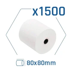 Papel Térmico sin BPA 80x80mm Pack de 1500 Rollos