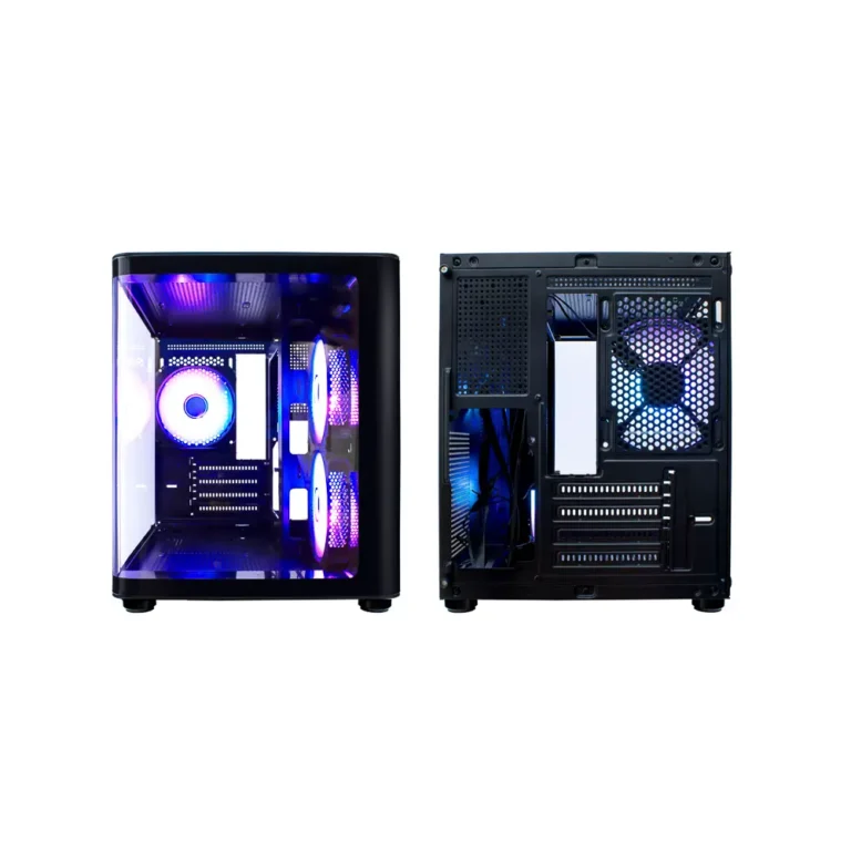 Coolbox GM100 Vision Mini Torre Gaming Cristal Templado 3 Ventiladores mATX ARGB Negra