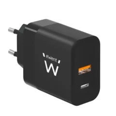 Ewent EW1327 Cargador Rapido USB-A Y USB-C GanFast 45W