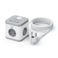 Ewent EW3863 Regleta 3 Tomas Shucko + 2USB-A + 2USB-C