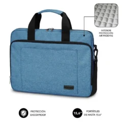Subblim Air Padding Laptop Bag Maletín para Portátiles hasta 15.6" Azul
