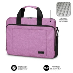 Subblim Air Padding Laptop Bag Maletín para Portátiles hasta 15.6" Rosa