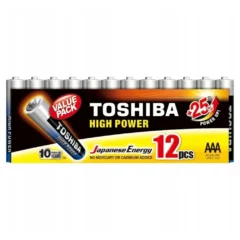 Toshiba High Power LR03 1.5V Pack de 12 Pilas AAA Alcalinas