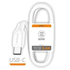 Tech One Tech TEC2903 Cable USB-C Macho - USB Macho 1m Blanco