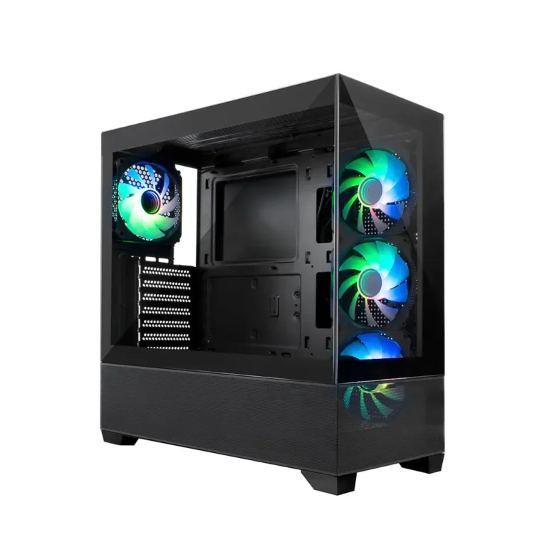Coolbox GA250 Visión Torre Gaming Cristal 4 Ventiladores Caja ATX ARGB