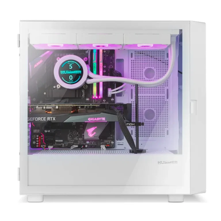 NOX HUMMER BIOS Pantalla LCD 8" Blanco Semitorre ATX