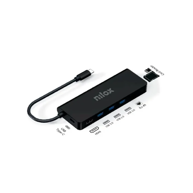 Nilox Docking Station USB-C 8 en 1 Dual 4K 1000Mbps