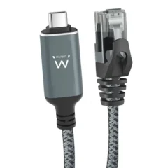 Ewent Cable USB-C 3.1 A RJ45 CAT6 FTP, 1Gbps, 2m Gris
