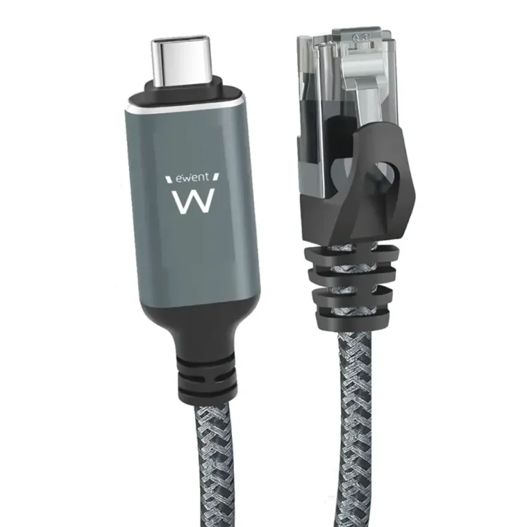 Ewent Cable USB-C 3.1 A RJ45 CAT6 FTP, 1Gbps, 2m Gris