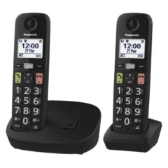 Panasonic KX-TGU112EXB Pack DUO Teléfono Inalámbrico Negro