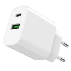 SPC Fast Charger 4341B Cargador de Pared 1xUSB-C 1xUSB 20W Blanco