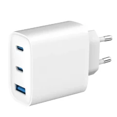 SPC Ultra Fast Charger 4342B Cargador de Pared 2xUSB-C 1xUSB 65W Blanco