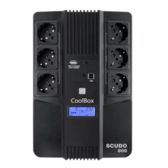 CoolBox Scudo 3 LCD 800VA SAI Interactivo 0,8 Kva 480 W 6 salidas AC