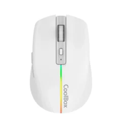 Coolbox Gaming Ratón W01 1600DPI Inalámbrico RGB Blanco