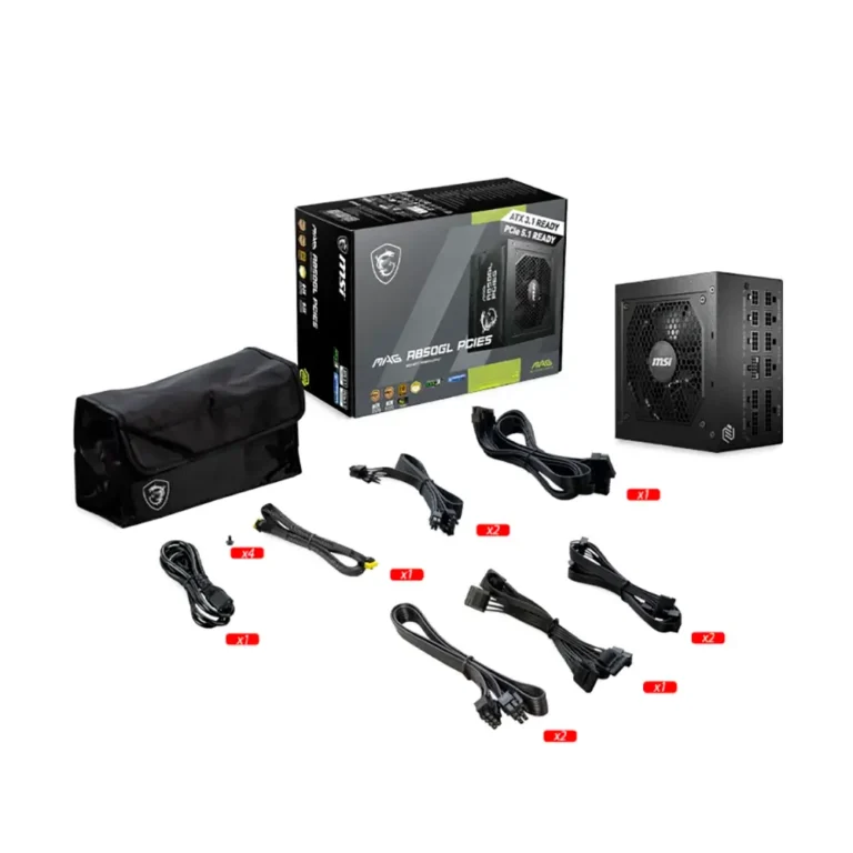 MSI MAG A850GL PCIE5 II Fuente de Alimentación 850W 24-pin ATX Negro 80+ Gold