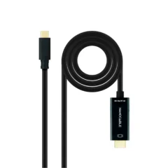 Nanocable 10.15.5105 Conversor USB-C/M-HDMI/M, Negro, 5 m