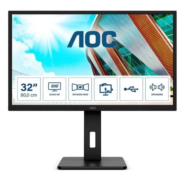 AOC Q32P2 Monitor Profesional QHD Multimedia 31.5" Negro