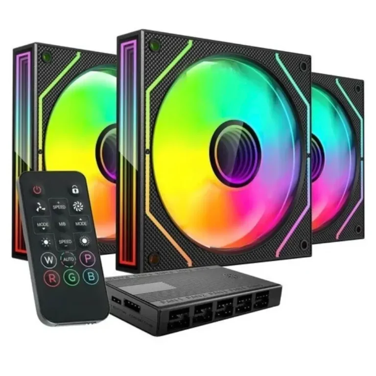 Mars Gaming MF-3DPROKIT Pack Ventiladores 12cm + HUB + Mando ARGB
