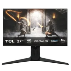 TCL 27R83U 27" Monitor Gaming 4K 1ms 160Hz VA Regulable en Altura Blanco y Negro