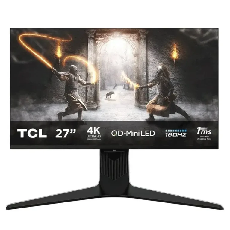 TCL 27R83U 27" Monitor Gaming 4K 1ms 160Hz VA Regulable en Altura Blanco y Negro