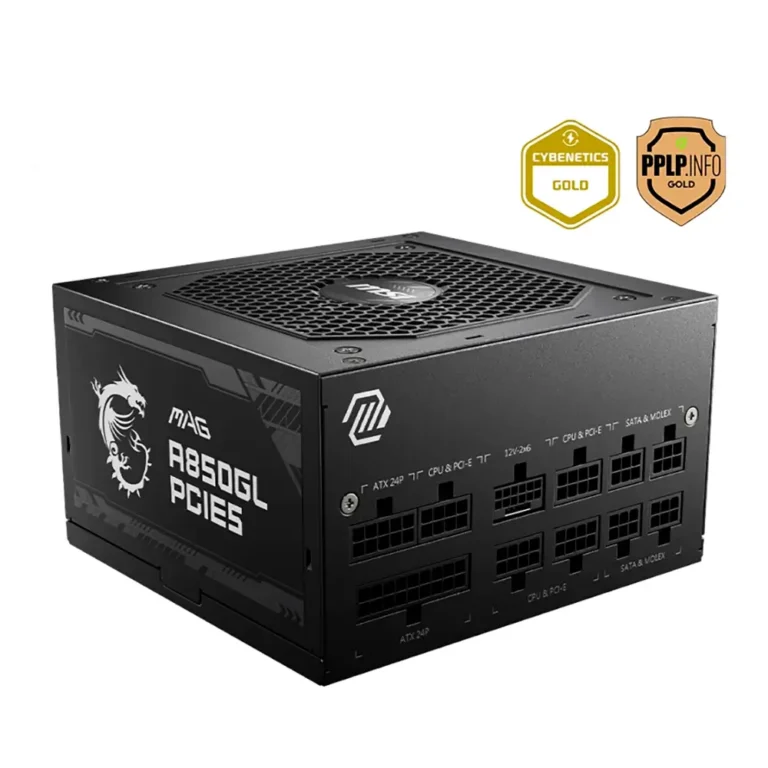 MSI MAG A850GL PCIE5 II Fuente de Alimentación 850W 24-pin ATX Negro 80+ Gold