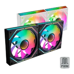 Mars Gaming MF-3DPROX2R Pack 2 Ventiladores 12cm ARGB