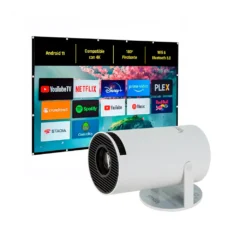 Iggual Pack Mini Proyector y Pantalla 100" Plegable