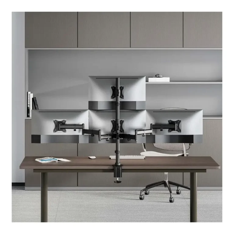 Aisens DT27TSR-379 Soporte de Mesa para 4 Monitores y TV Giratorio Inclinable hasta 8kg