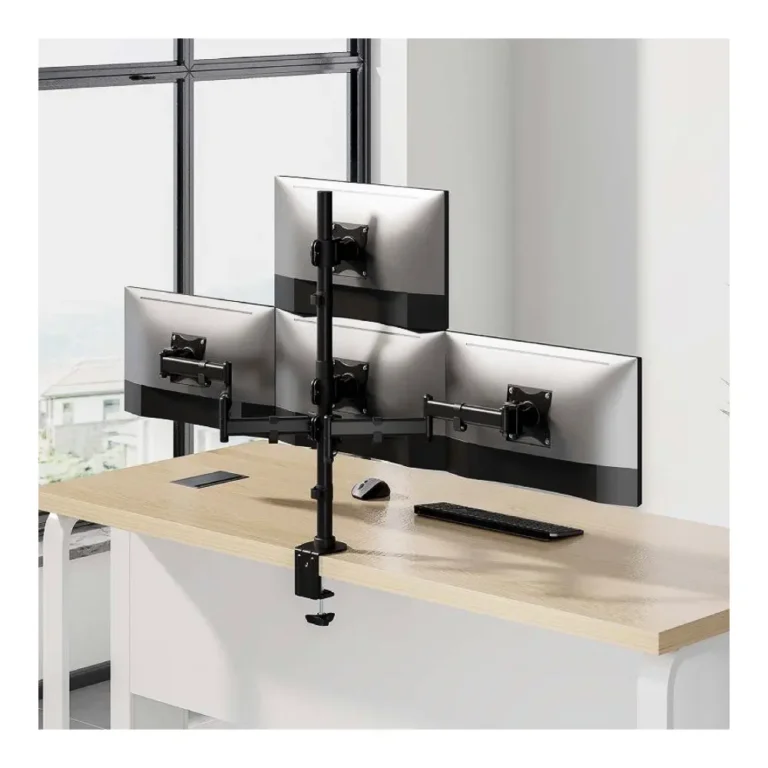Aisens DT27TSR-379 Soporte de Mesa para 4 Monitores y TV Giratorio Inclinable hasta 8kg