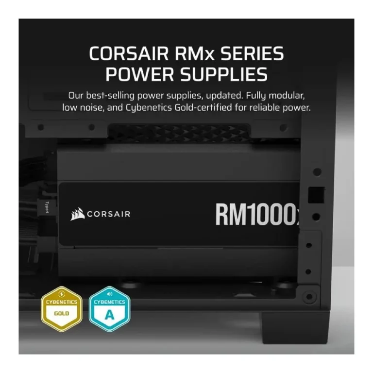 Corsair RM1000X Fuente Gaming 1000W Ventilador 12cm Cybenetics Gold