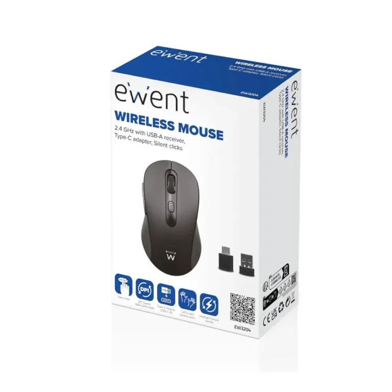 EWENT EW3204 Ratón Inalámbrico 2.4GHz USB-C