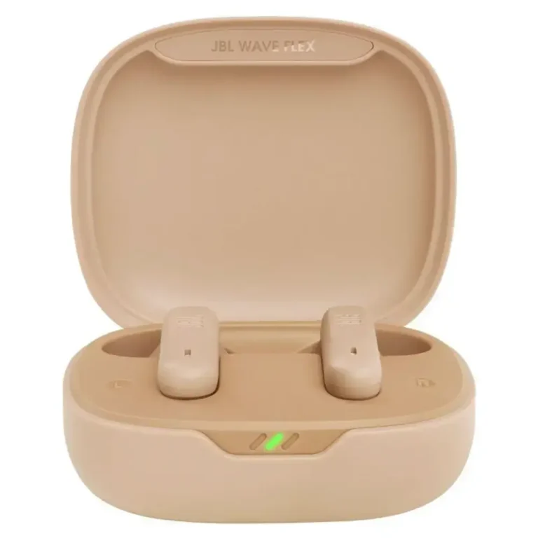 JBL Wave Flex Auriculares Bluetooth con Estuche de Carga Autonomía 8h Beige