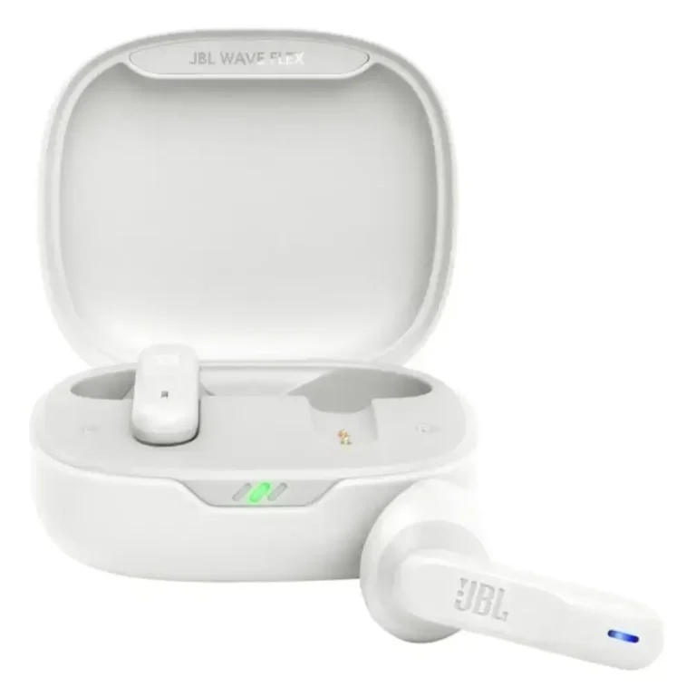 JBL Wave Flex Auriculares Bluetooth con Estuche de Carga Autonomía 8h Blancos